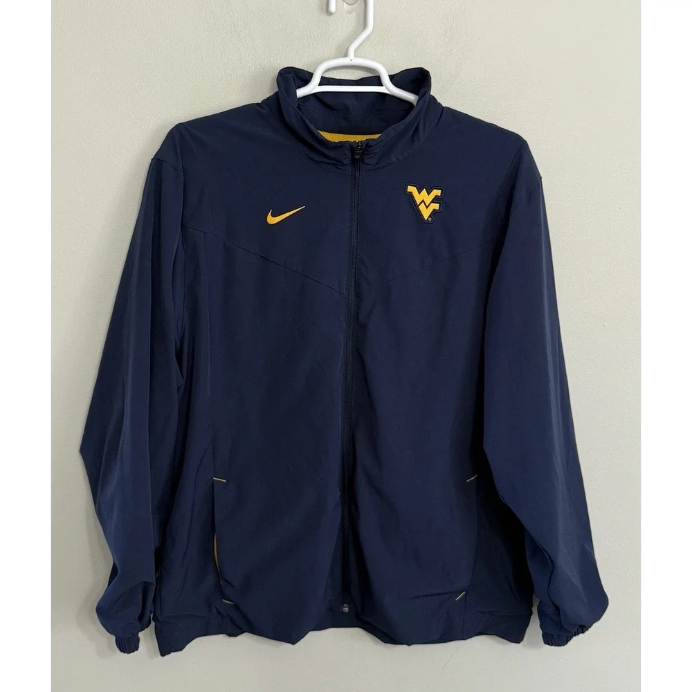 Nike Dri-Fit Men's XL West Virginia On Field Blue Full Zip Liner Jacket - Picture 2 of 8